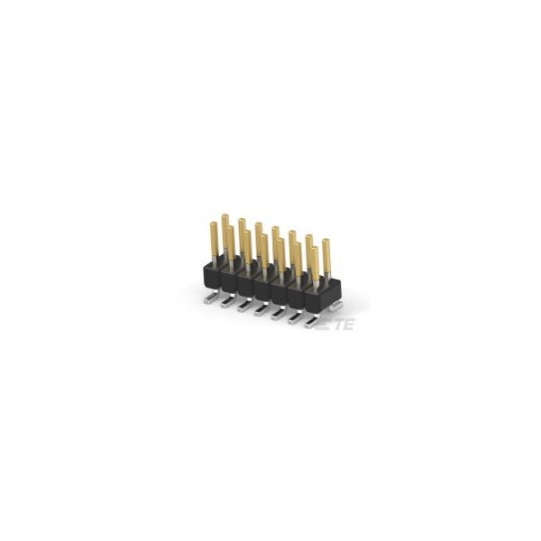 Te Connectivity Board Connector, 14 Contact(S), 2 Row(S), Male, Right Angle, Solder Terminal, Black Insulator 966709-7 - main